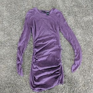 Victoria Secret purple ruched sweater dress